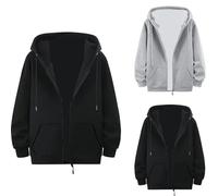 Cardigan à capuche surdimensionné pour homme et homme - Veste à capuche unie pour homme et femme - Haut à capuche confortable idéal pour les rendez-vous galants - Veste classique à manches longues