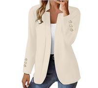Cardigan à capuche tendance automne à manches longues cardigan encoche manteau ouvert sur le devant coupe ajustée vestes de travail courtes pour femmes manteau marron vestes pour femmes olive cardigan
