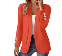 Cardigan à capuche tendance automne à manches longues cardigan encoche manteau ouvert sur le devant coupe ajustée vestes de travail courtes pour femmes manteau marron vestes pour femmes olive cardigan