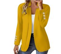 Cardigan à capuche tendance automne à manches longues cardigan encoche manteau ouvert sur le devant coupe ajustée vestes de travail courtes pour femmes manteau marron vestes pour femmes olive cardigan