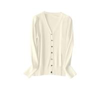 Cardigan À Col en V pour Femme, Pull DéContracté ÉLéGant avec Boutons, Pull Court en Tricot LéGer De Couleur Unie, ÉLéGant Et DéContracté Manteau Mode Femme Couleur Unie Classique