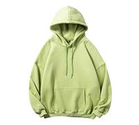 Cardigan à col rond pour homme - Sweat-shirt de couleur unie décontracté à manches longues avec cordon de serrage, pull surdimensionné à épaules tombantes, pull léger et chaud pour l'hiver, Vert