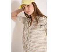 Cecil Cardigan à Manches Courtes avec col Polo Grain Beige S