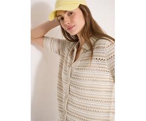 Cardigan à manches courtes avec col polo