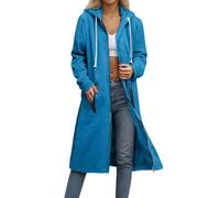 Cardigan à manches longues pour femme, couleur unie, bouton et fermeture éclair, coupe ample, style décontracté, tissu d'été léger, bleu, M