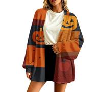 Cardigan à motif fantôme ouvert sur le devant pour femme | Texture tricotée côtelée, drapé ouvert sur le devant pour les fêtes festives et un usage quotidien décontracté