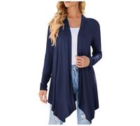 Cardigan asymétrique été sans Manches, léger Preuve Longue