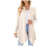 Cardigan asymétrique été sans Manches, léger Preuve Longue