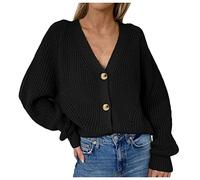 Cardigan Boléro Léger pour Femme - Boléro Court Brodé Ajouré à Manches 3/4 Rétro Cardigan Cérémonie Cardigan Veste Transparente Haut à Manches 3/4 Gilet Manche Maille Vintage Tops