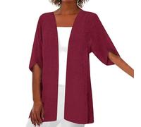 Cardigan boléro léger pour Femme et Fin en Coton Doux/Douce Décontractés Ample Printemps té Veste Grande Taille Courte Chic Voyage Vacances Quotidienne
