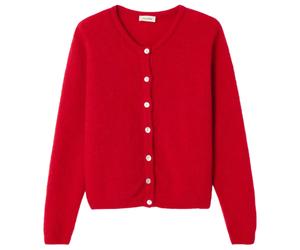 Cardigan boutonnÃ© femme American Vintage Vitow Rouge M