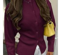 Cardigan boutonné à manches longues Live To Mo Brown, style casual Y2K. Convient pour la Saint-Valentin, les sorties et le port quotidien. L,M,S,XL,XS,XXSUnicoloreTricots