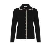 SOAKED IN LUXURY Cardigan 'Lysandra' noir / blanc, Taille S