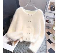 Cardigan col rond femme à double rangée de points creux précis TL-57 L,M,S,XL,XSUnicoloreTricots