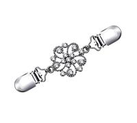 Cardigan Collier Clips Écharpe Col Pull Châle Cardigan Broche Epingles Femmes Pull Écharpe Robe Châle Vintage Broche