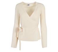 Urban Classics Cardigan côtelé croisé Beige 4XL Femme