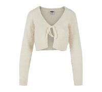 Urban Classics Cardigan court à nouer effet plumes Beige M Femme
