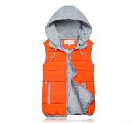 Cardigan court thermique pour femme, veste légère à superposer - Gilet chaud décontracté pour l'automne et l'hiver - Orange XXL