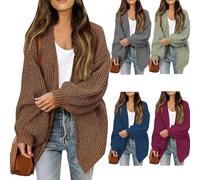 Cardigan Crochet Femme Grande Taille, Cardigan Femme Chic Et Elegant Court, Gilet Couleur Unie Tricot Loungewear Maison Leger Manteau Manches Longue Polyvalent Manteaux Automne Décontracté Gilet