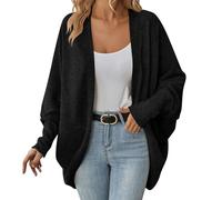 Cardigan Crochet Femme Grande Taille, Cardigan Femme Chic Et Elegant Court, Gilet Couleur Unie Tricot Loungewear Maison Leger Manteau Manches Longue Polyvalent Manteaux Automne Décontracté Gilet