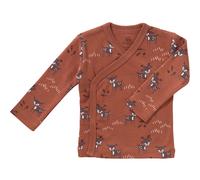 Cardigan croisé en coton bio Deer amber brown (6-12 mois : 67 à 74 cm)