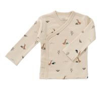 Cardigan croisé en coton bio Rabbit sandshell (0-3 mois : 50 à 60 cm)