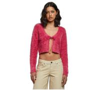 Cardigan crop femme - URBAN CLASSICS - Rose - décolleté profond - laçage - manches longues L