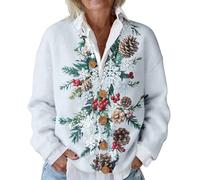 Cardigan de Noël pour femme - Manteau apocalypse boutonné - Cardigan tricoté à manches longues - Décontracté - Pull ample en tricot pour femme - Cardigan confortable, Cardigans Femme Bleu Clair, S