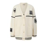 Cardigan décontracté avec des patchs femme QS Beige M