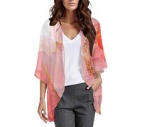 Cardigan d'été 2025 pour femme - Bikini kimono - Cache-maillot de bain pour maillots de bain - Pulls cargo, rose, M