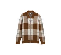 Cardigan douillet Ã carreaux en maille Tom Tailor Denim Marron L