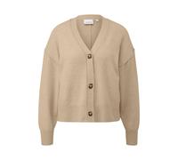 Cardigan en maille de coton avec des dÃ©tails Ã bords roulÃ©s femme COMMA Marron 36