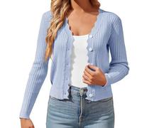 Cardigan en tricot à manches longues et col en V pour femme, chandails tendance, vestes courtes, vêtements d'extérieur, vestes décontractées à boutons vers le bas, Pays-Bas, S
