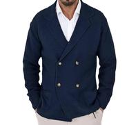 Cardigan en Tricot à Revers croisé décontracté pour Hommes Pull sous Armure