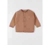 Cardigan en tricot bio fin, caramel 1M