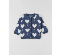 Cardigan En Tricot Coeur Bleu 3M(60CM)