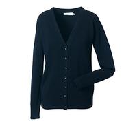 Cardigan En V En Coton Acrylique Noir Ou Bleu Pour Femmes