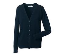 Cardigan En V En Coton Acrylique Noir Ou Bleu Pour Femmes