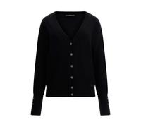 Guess, Femme, Pulls, Noir, Taille: 44 FR Cardigan noir en viscose pour femme avec ornements en strass
