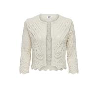 Jacqueline de Yong Cardigan Sun - Crochet crème court - Manches 3/4 - Taille XS