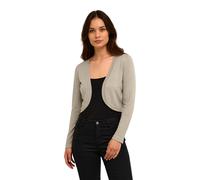 Kaffe, Femme, Pulls, Gris, Taille: 46 FR Boléro Tricot Simple - Modèle Astrid
