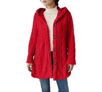 Cardigan Femme Long Gilet à Capuche Veste Automne Hiver Décontractée Boutons Maille Chaude Tricot Oversize Élégant Confort Pull Manches Longues Mode Casual Polyvalente