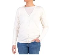 Cardigan Femme Misto Cashmere Golfino Visé Boutons Made in Italy Classique Laine Merinos Veste Manches Longue Automne Maille Cachemire Hiver Noir Gris Beige Hiver, Blanc, L