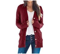 Cardigan Femme Noir Pull Cachemire Veste Automne Chaud Cardigan Générique Polaire Bateau Gilet Chic Et Elegant Mariage Veste Sherpa Hiver Sweet Femme Capuche Vin 3XL