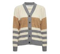 Cardigan femme Pulz Jeans Sara Striped Button Gris L