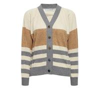 Cardigan femme Pulz Jeans Sara Striped Button Gris XS