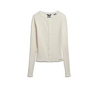 Superdry Essential Rib Cardigan Beige XL Femme