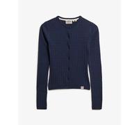 Superdry Micro Cable Cardigan Bleu L Femme