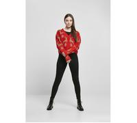 Cardigan femme - Urban Classics - Christmas - Rouge/Doré - Col V - Oversized XXXXL
