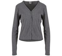 Urban Classics Cardigan TB7001 femme côtelé col V boutons métal gris foncé Taille L